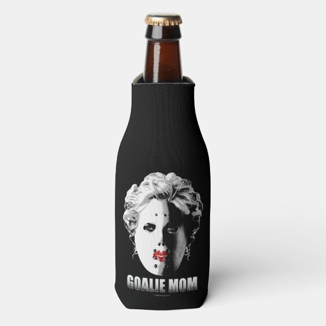 Hockey Goalie Mom Bottle Cooler (Bottle Front)