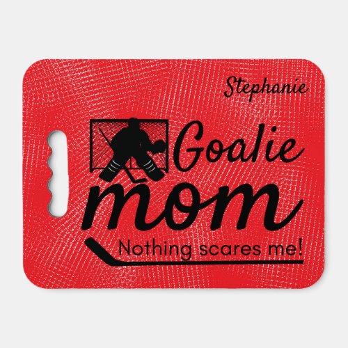 Hockey goalie mom gear rink seat cushion red