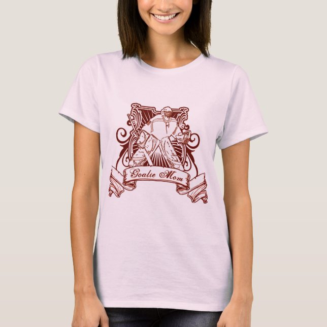Hockey Goalie Mom T-Shirt (Front)