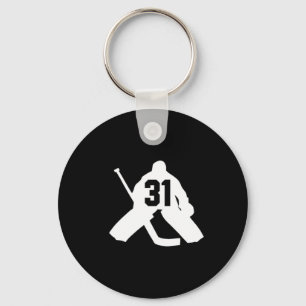 Hockey Goalie Number Thirty-one 31 Keychain