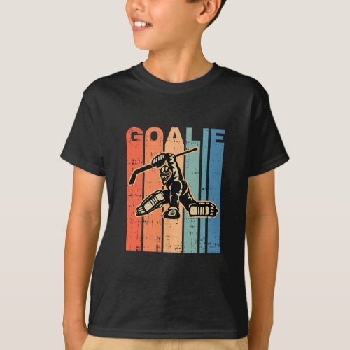 Hockey Goalie Player Retro Vintage Sports Lover Gi T_Shirt