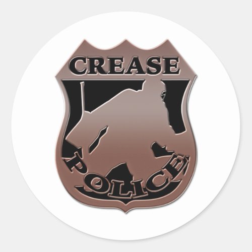 Hockey Goalie Police Badge Classic Round Sticker
