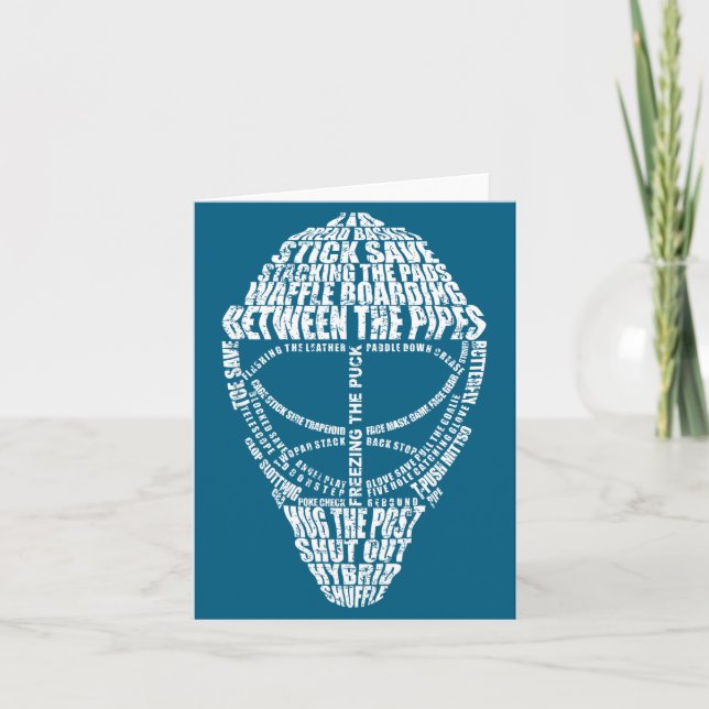 Hockey Goalie Quote For Hockey Goalie  Card (Front)