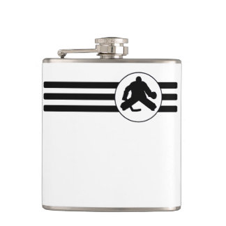 Hockey Goalie Stripes Flask