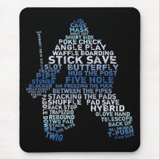 Hockey Goalie Text Mousepad