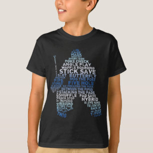 Hockey Goalie Text T-Shirt