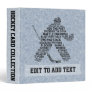 Hockey Goalie Trading Card Album, Customizable 3 Ring Binder