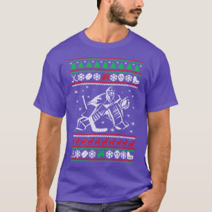 Hockey Goalie Ugly Christmas Sweater Happy Holiday