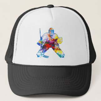 Hockey Goalie Watercolor Trucker Hat