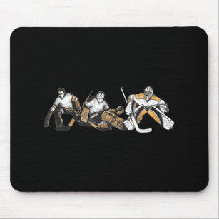 Hockey Goalies Evolution Though the Ages Retro  Mouse Pad