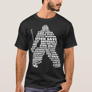 Hockey Goaltender Word Art T-Shirt