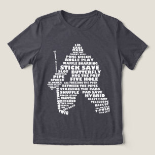 Hockey Goaltender Word Art Tri-Blend Shirt