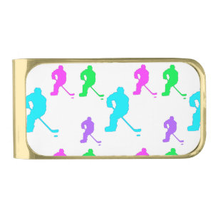  HOCKEY GOLD FINISH MONEY CLIP