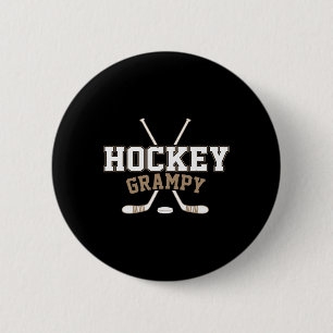 Hockey Grampy Vintage Hockey Lover Button