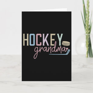 Hockey Grandma Design Cute Ice Hockey Lovers Fan Card