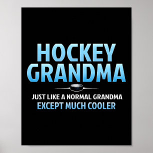 Hockey Grandma Funny Ice Hockey Grandmother Mother Poster