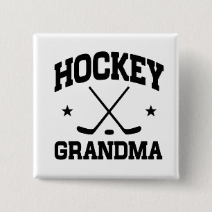 Hockey Grandma Pinback Button