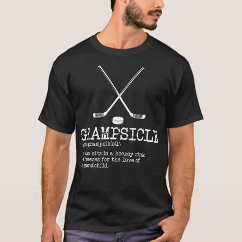 Hockey Grandpa   Grampsicle Definition Funny T_Shirt