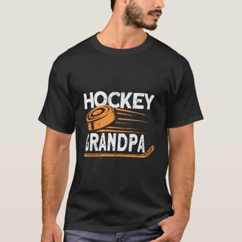 Hockey Grandpa Hockey Player Ice Hockey T_Shirt