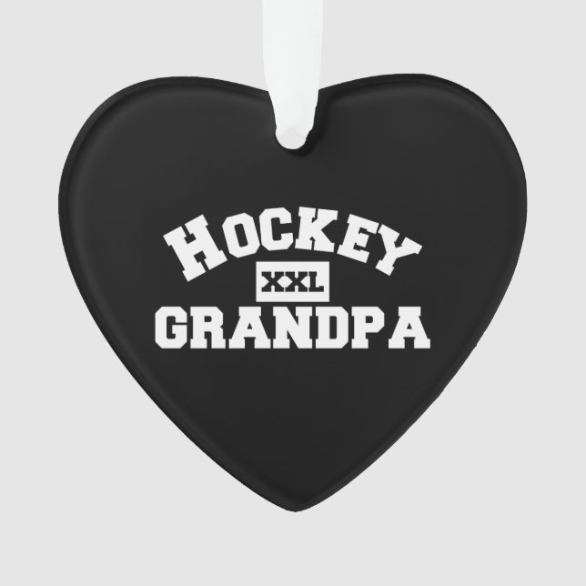 Hockey Grandpa Ornament (Front)