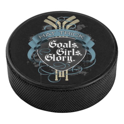 Hockey Hat Trick Goals Girls Glory Hockey Puck