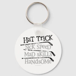 Hockey Hat Trick Keychain