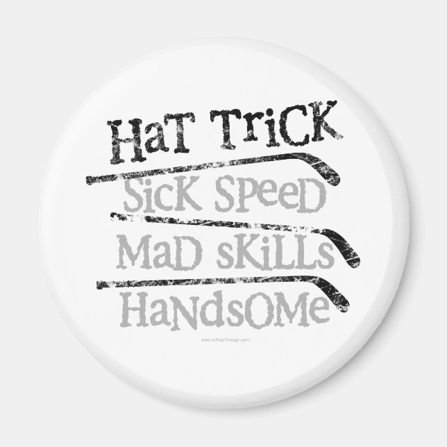 Hockey Hat Trick Magnet (Front)