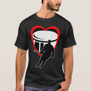 Hockey Heart Sport Love Anti Valentines Day T-Shirt
