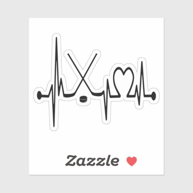 Hockey Heartbeat Sticker (Sheet)