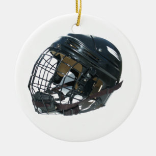 Hockey Helmet Ceramic Ornament