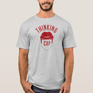 Hockey Helmet Thinking Cap T-Shirt