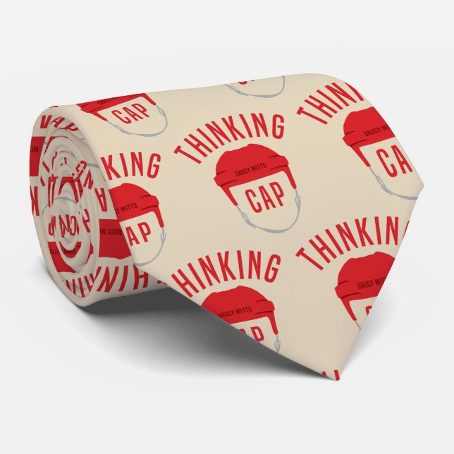 Hockey Helmet Thinking Cap Tie (Rolled)