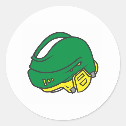 Hockey Helmets Classic Round Sticker