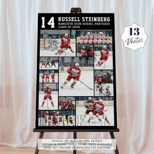 Hockey High School Senior 13 Photo Collage Foam Board