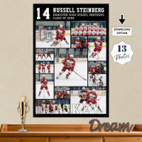Hockey High School Senior 13 Photo Collage