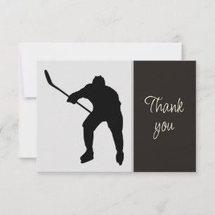 Hockey  Hockey Ball Volunteer Helper Thank You Card