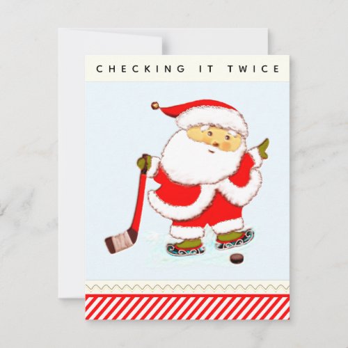 Hockey Holiday Christmas Cards