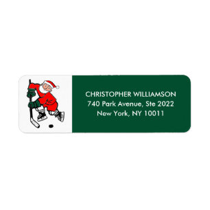 Hockey Holiday Label