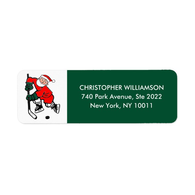 Hockey Holiday Label (Front)