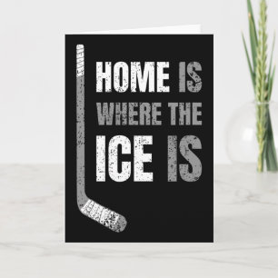 Hockey - Home Is Where The Ice Is - Retro-style Ho Card