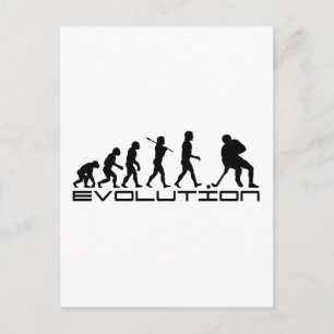 Hockey Ice Hockey Sport Evolution Art Postcard