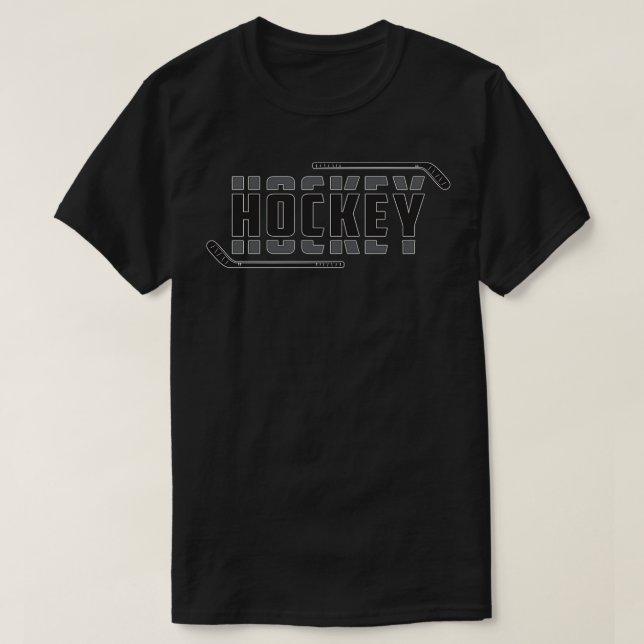 Hockey Ice Hockey Stick Team Sports Puck Gift Idea T-Shirt (Design Front)
