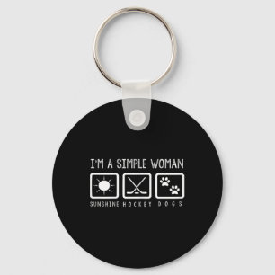 Hockey - I'm A Simple Woman Keychain