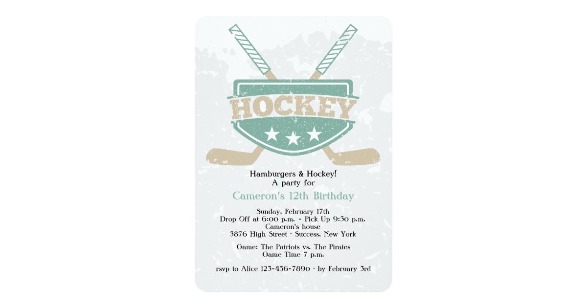 Hockey Invitation