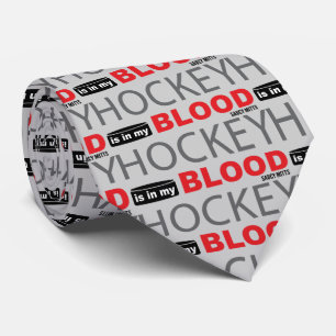 Hockey is in My Blood Neck Tie