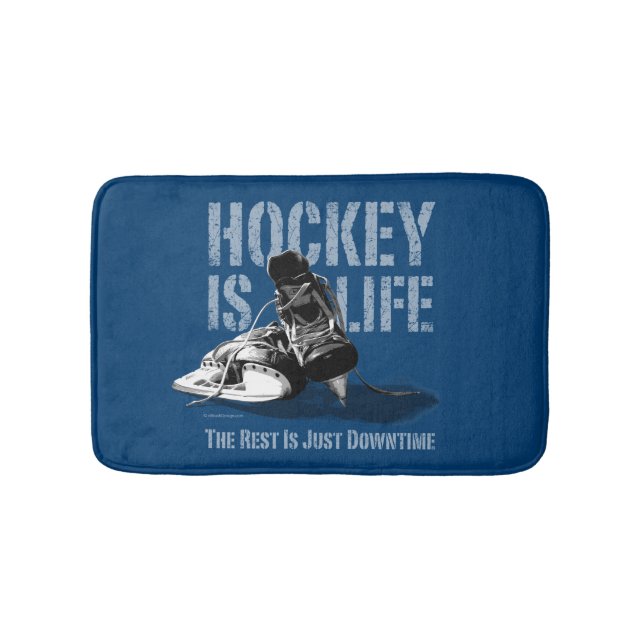 Hockey Is Life Bath Mat (Front)