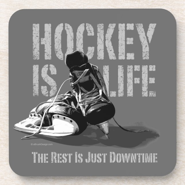 Hockey Is Life Beverage Coaster (Front)
