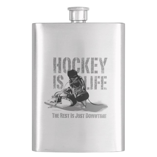 Hockey Is Life Flask (Front)
