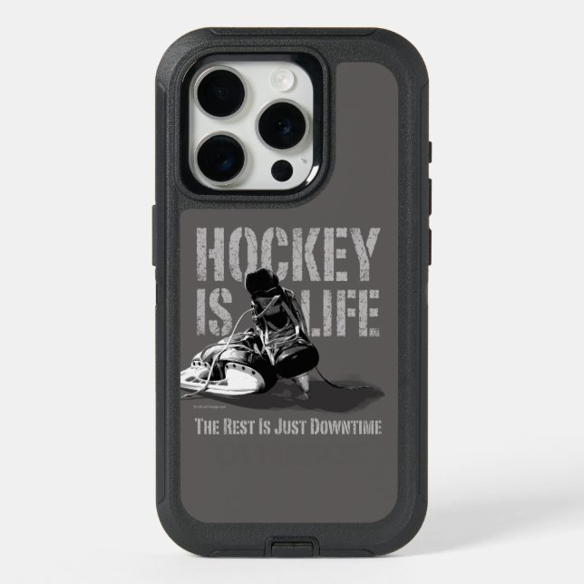 Hockey Is Life iPhone 15 Pro Case (Back)