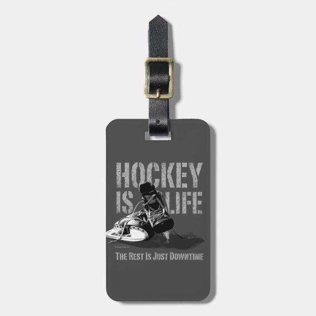 Hockey Is Life Luggage Tag (Front Vertical)
